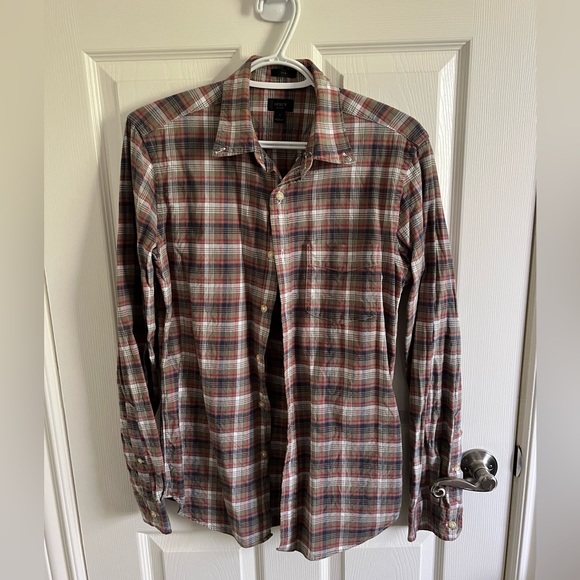 Jcrew slim plaid oxford shirt - Picture 1 of 3